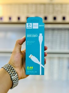 کابل میکرو DENMEN USB TO MICRO مدل D01V طول ۱ متر