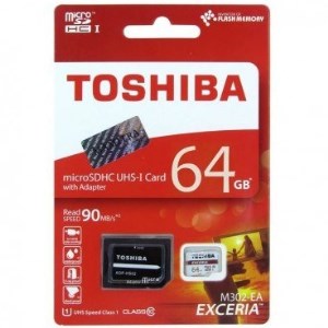 کارت حافظه microSDHC توشیبا کلاس 10 استاندارد UHS-I U1 سرعت 80MBps ظرفیت 64 گیگابایت به همراه SD