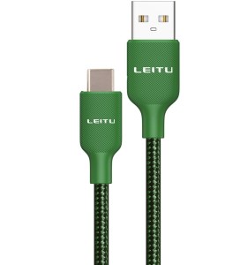 کابل تبدیل USB به Micro لیتو مدل LD-39 طول یک متر سبز
