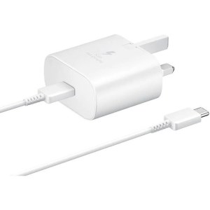 آداپتور ( کلگی) اصلی شارژر SAMSUNG سامسونگ 25Wسه پین به همراه کابل TYPE-C به TYPE-C با گارانتی سفید